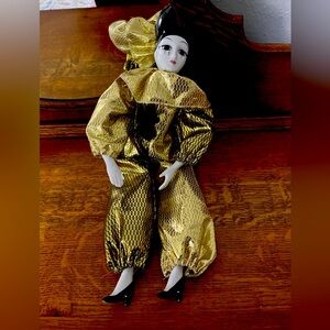 Porcelain Sad Clown Doll